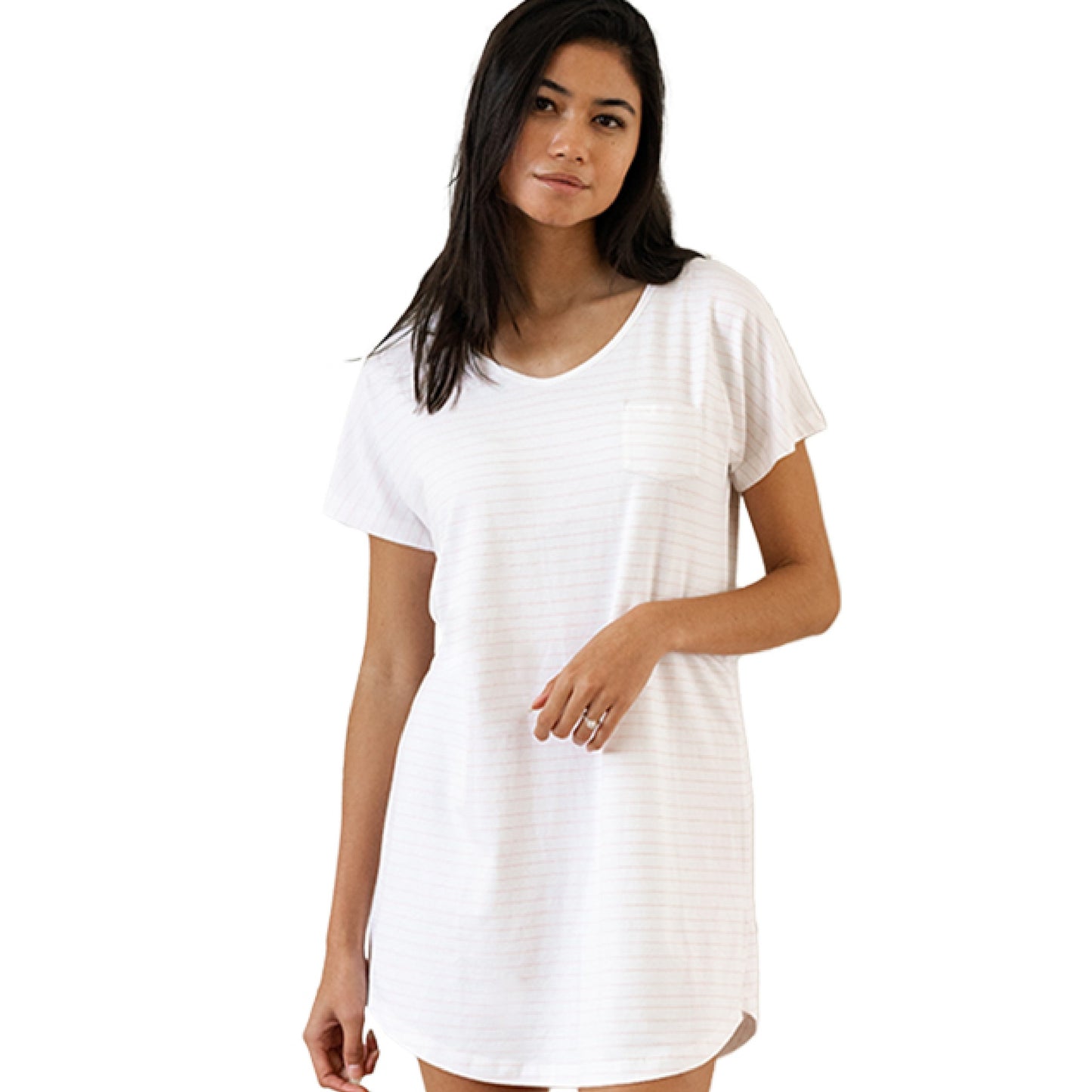 Cariloha - Women's V-Neck Sleep Shirt - Soft Pink - S