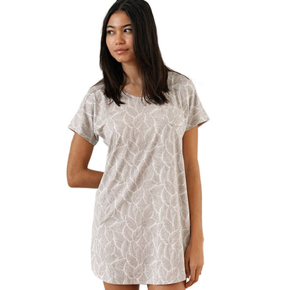 Cariloha - Women's V-Neck Sleep Shirt - Coastal Gray - XL