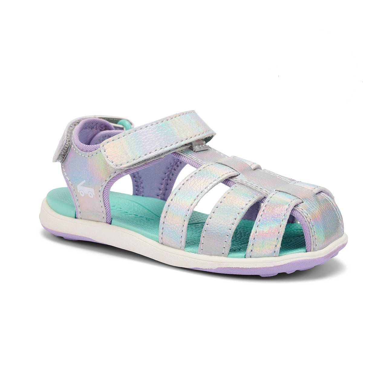 See Kai Run - Paley II Fisherman Sandal for Toddlers, Silver Shimmer, 10