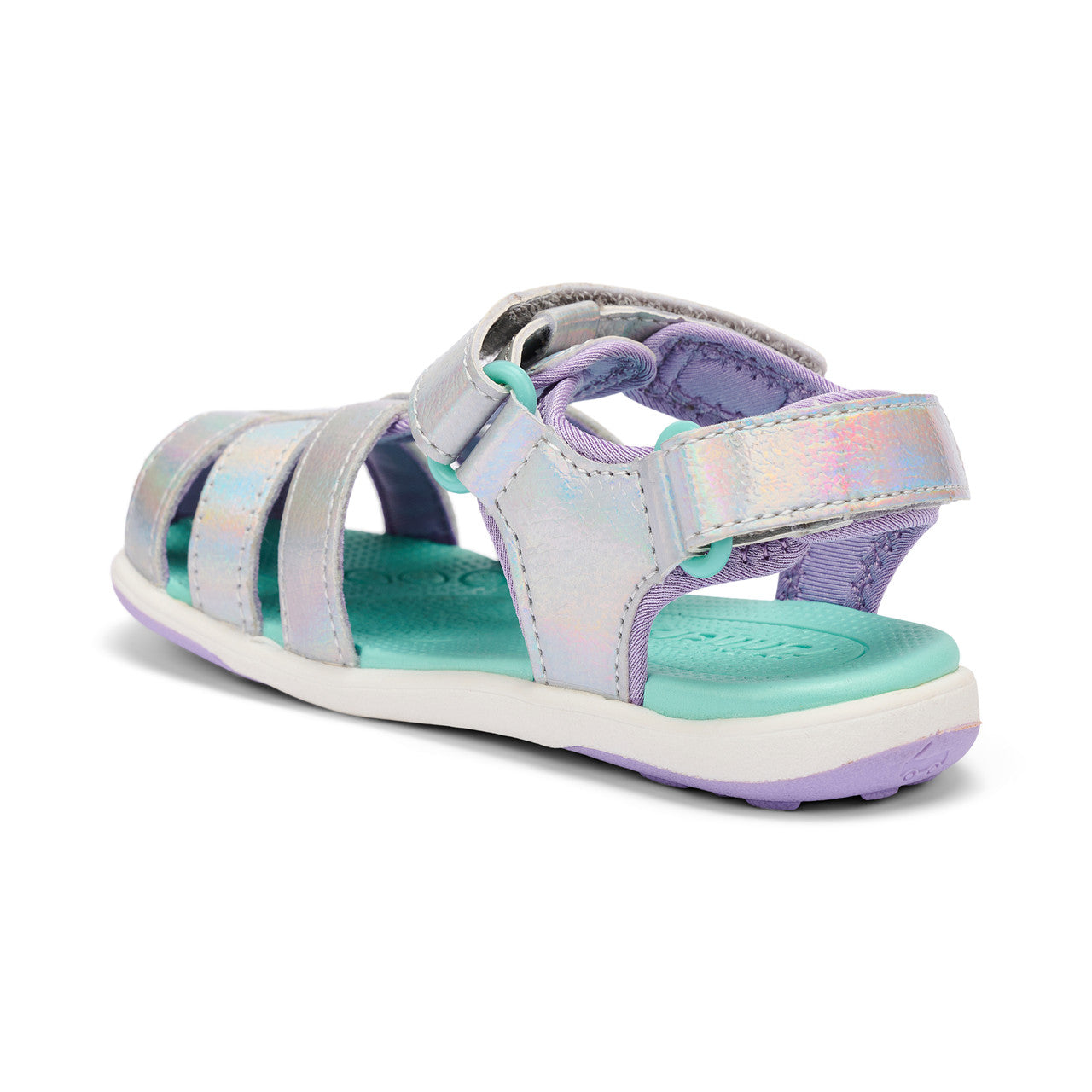 See Kai Run - Paley II Fisherman Sandal for Toddlers, Silver Shimmer, 5