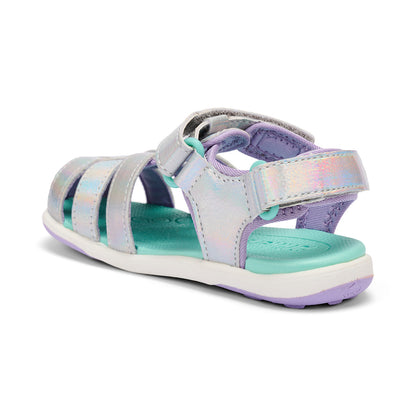 See Kai Run - Paley II Fisherman Sandal for Toddlers, Silver Shimmer, 10