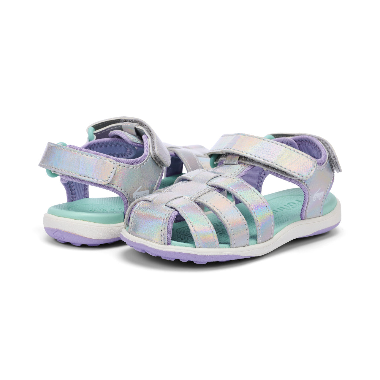 See Kai Run - Paley II Fisherman Sandal for Toddlers, Silver Shimmer, 10