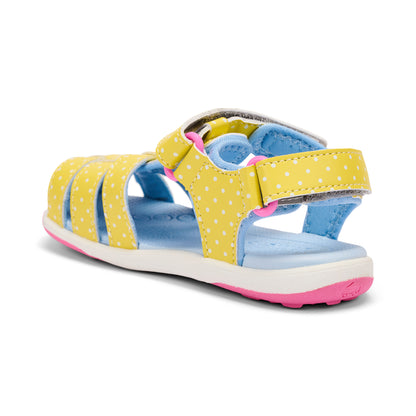 See Kai Run - Paley II Fisherman Sandal for Toddlers, Yellow/Blue, 7