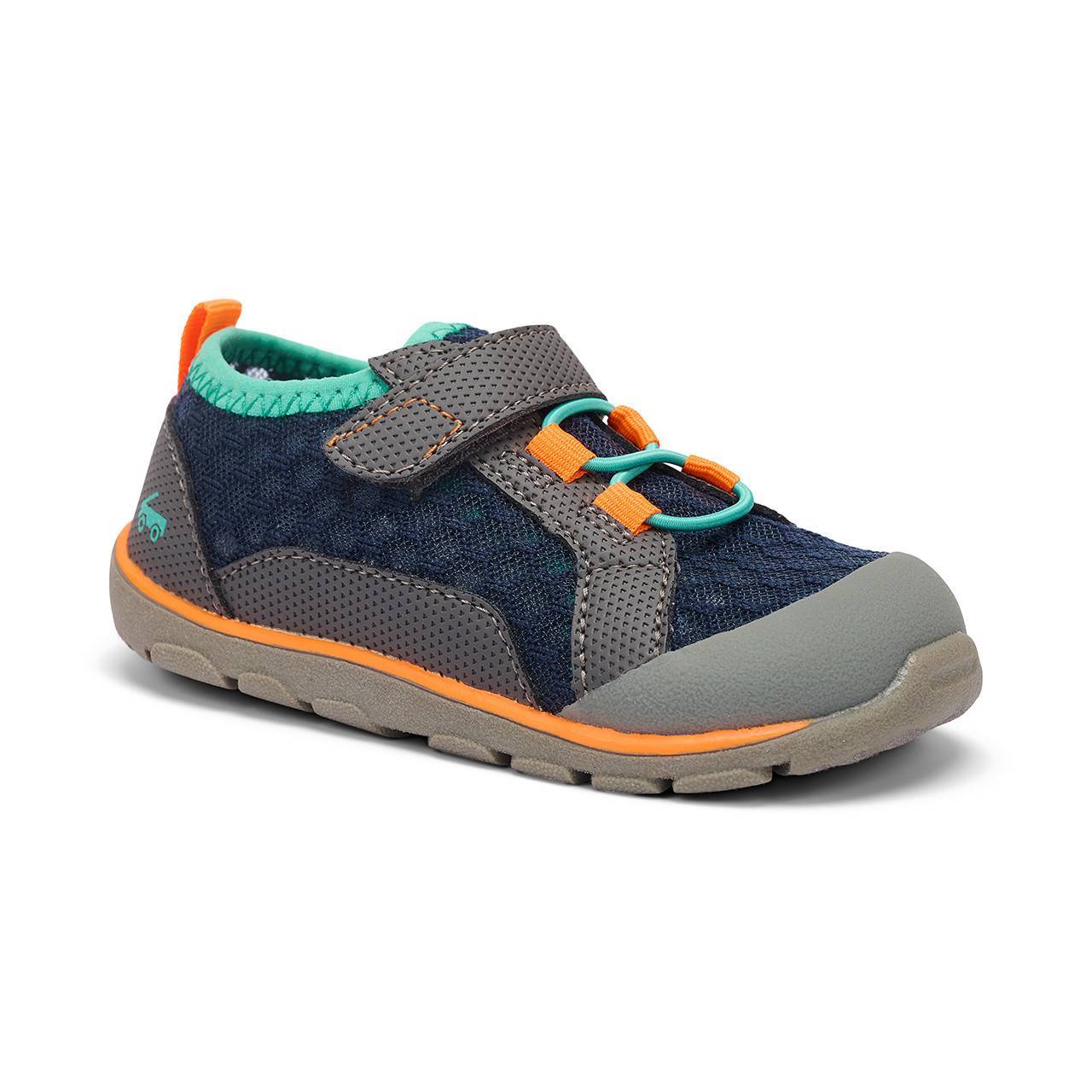 See Kai Run - Anker Water Shoe for Toddlers, Blue/Orange, 9