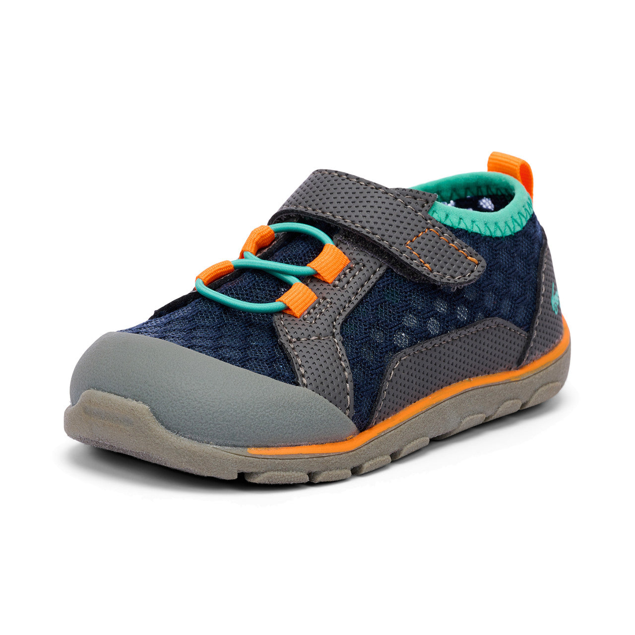 See Kai Run - Anker Water Shoe for Toddlers, Blue/Orange, 4