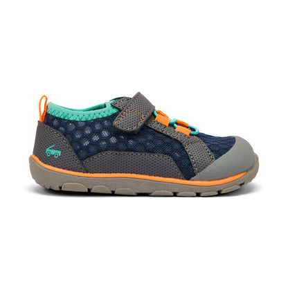 See Kai Run - Anker Water Shoe for Toddlers, Blue/Orange, 4