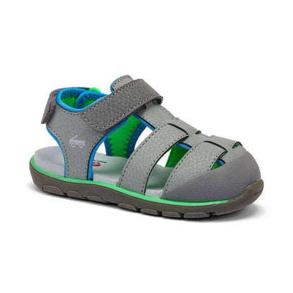 See Kai Run - Wilder Sport Sandal for Little Kids, Gray, 11
