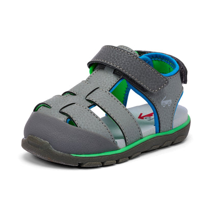 See Kai Run - Wilder Sport Sandal for Little Kids, Gray, 11