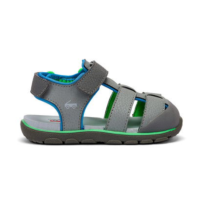 See Kai Run - Wilder Sport Sandal for Little Kids, Gray, 11