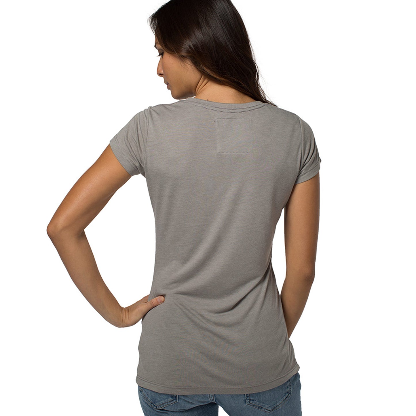 Cariloha Bamboo Scoop Tee - Moisture Wicking Scoop Neck Tee for Women - Small - Gray