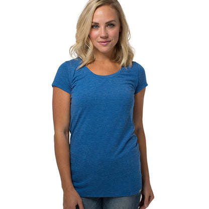 Cariloha Bamboo Scoop Tee - Moisture Wicking Scoop Neck Tee for Women - XX-Large - Reef Blue