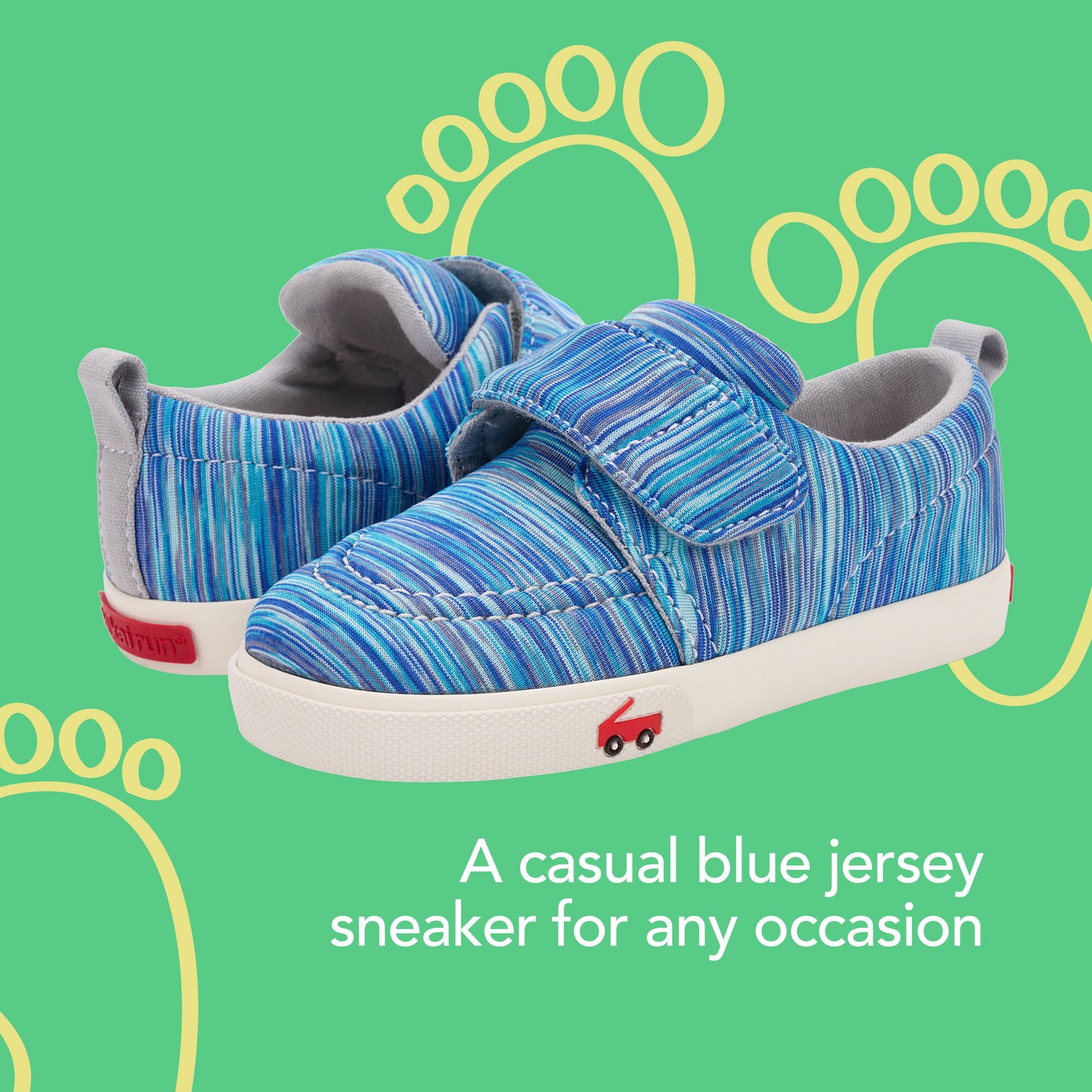See Kai Run - Wyatt Sneaker for Little Kids, Blue Jersey, Toddler 9
