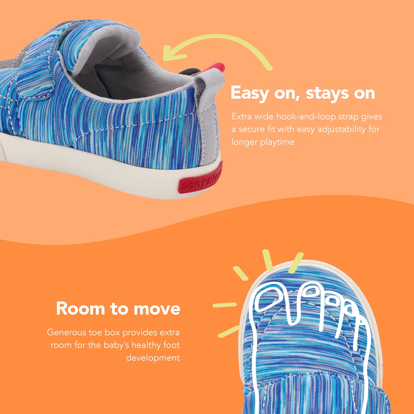 See Kai Run - Wyatt Sneaker for Little Kids, Blue Jersey, Toddler 7