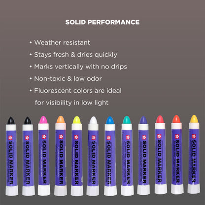 Sakura Solid Marker, Solidified Paint, 12 Pack Set of 11 Colors