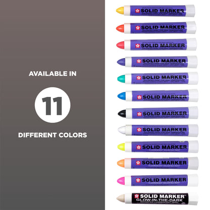 Sakura Solid Marker, Solidified Paint, 12 Pack Set of 11 Colors