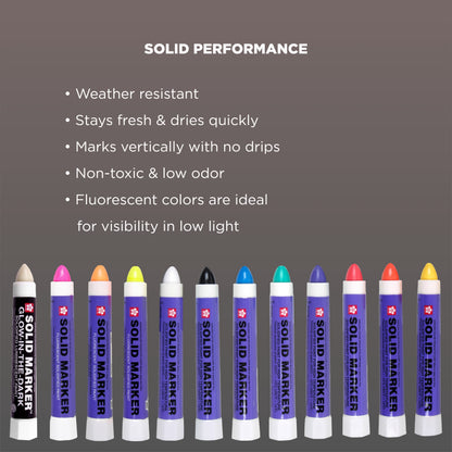 Sakura Solid Marker, Solidified Paint, 12 Pack Set of 12 colors including Glow in the Dark