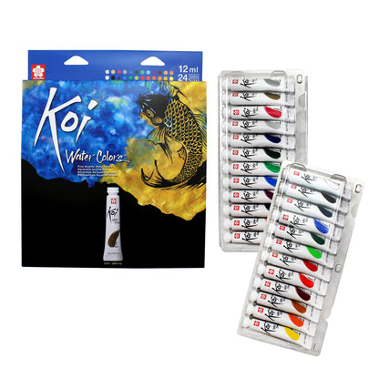 Sakura Koi Water Tube Watercolors, 24 Colors 288 ml