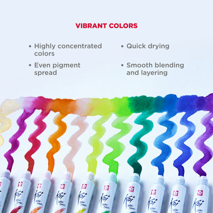 Sakura Koi Water Tube Watercolors, 24 Colors 288 ml