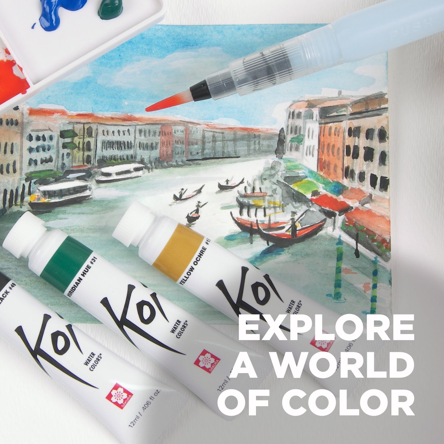Sakura KOI WTRCLR 5ML PK, 12 Colors