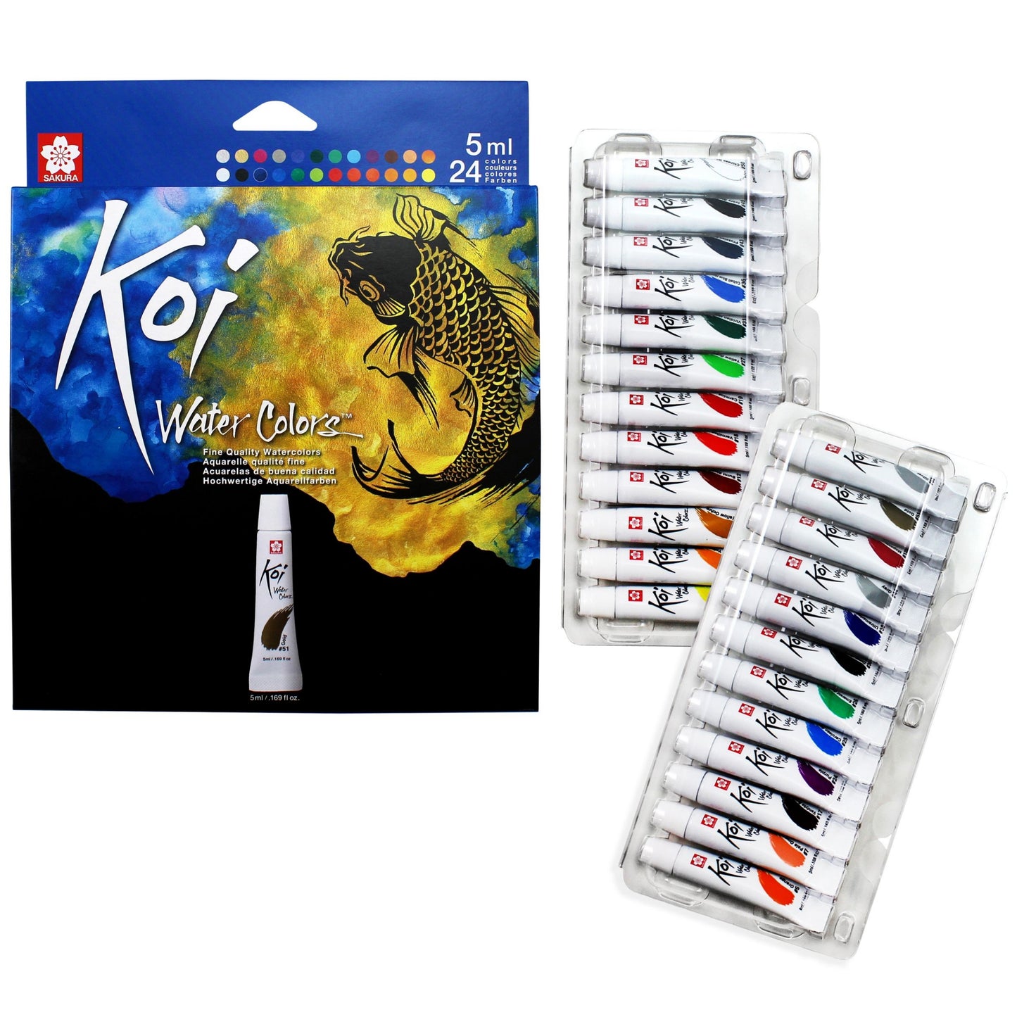 Sakura KOI WTRCLR 5ML PK, 4.06 Fl Oz (Pack of 1), 24 Colors