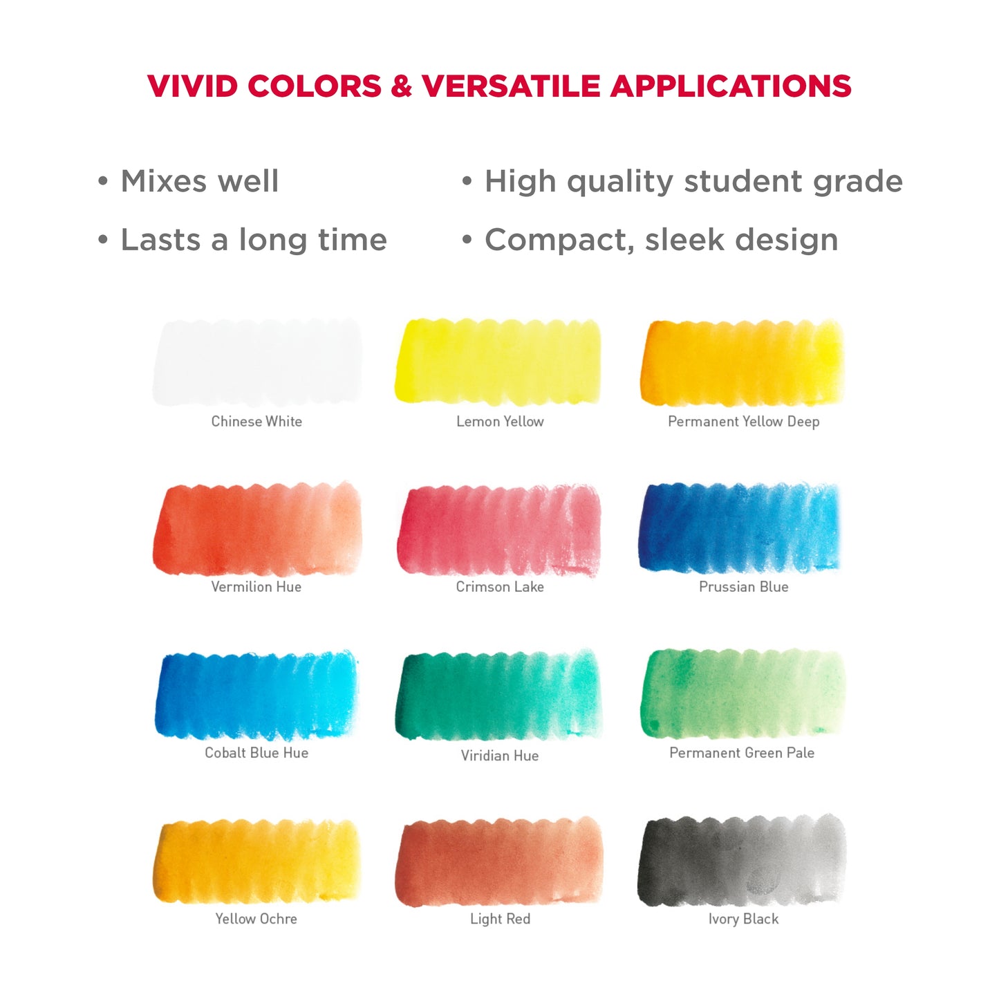Sakura XNCW-12H, 12 Assorted Watercolors Field Sketch Set with Brush