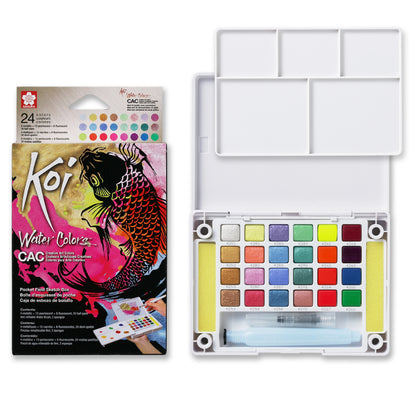 Sakura Pocket Set Koi Watercolor Kit, 24 Colors Count