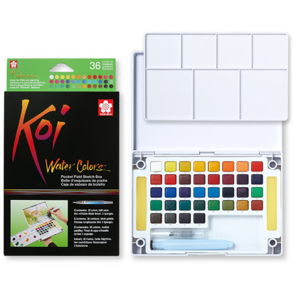 Koi XNCW-36N Watercolor Field, 36 Color Set