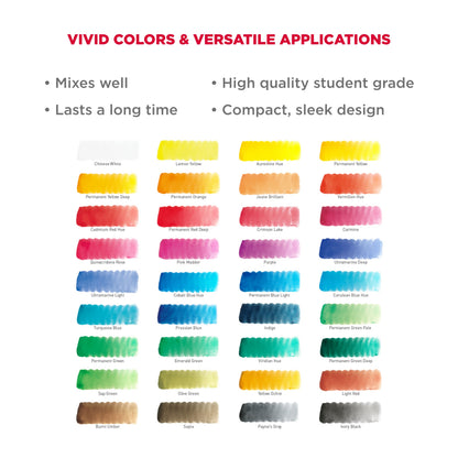 Koi XNCW-36N Watercolor Field, 36 Color Set