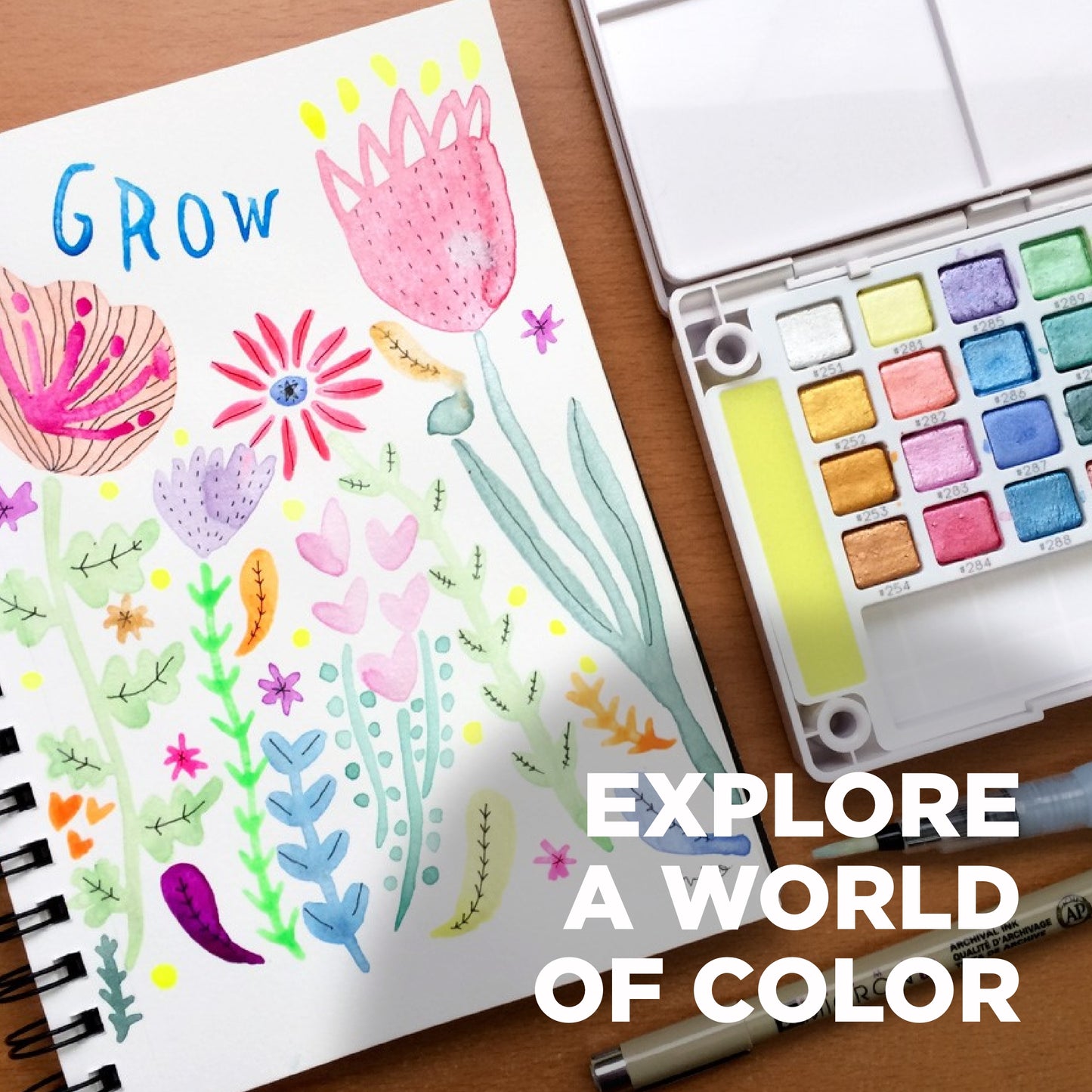 Koi XNCW-48N Watercolor Field, 48 Color Set