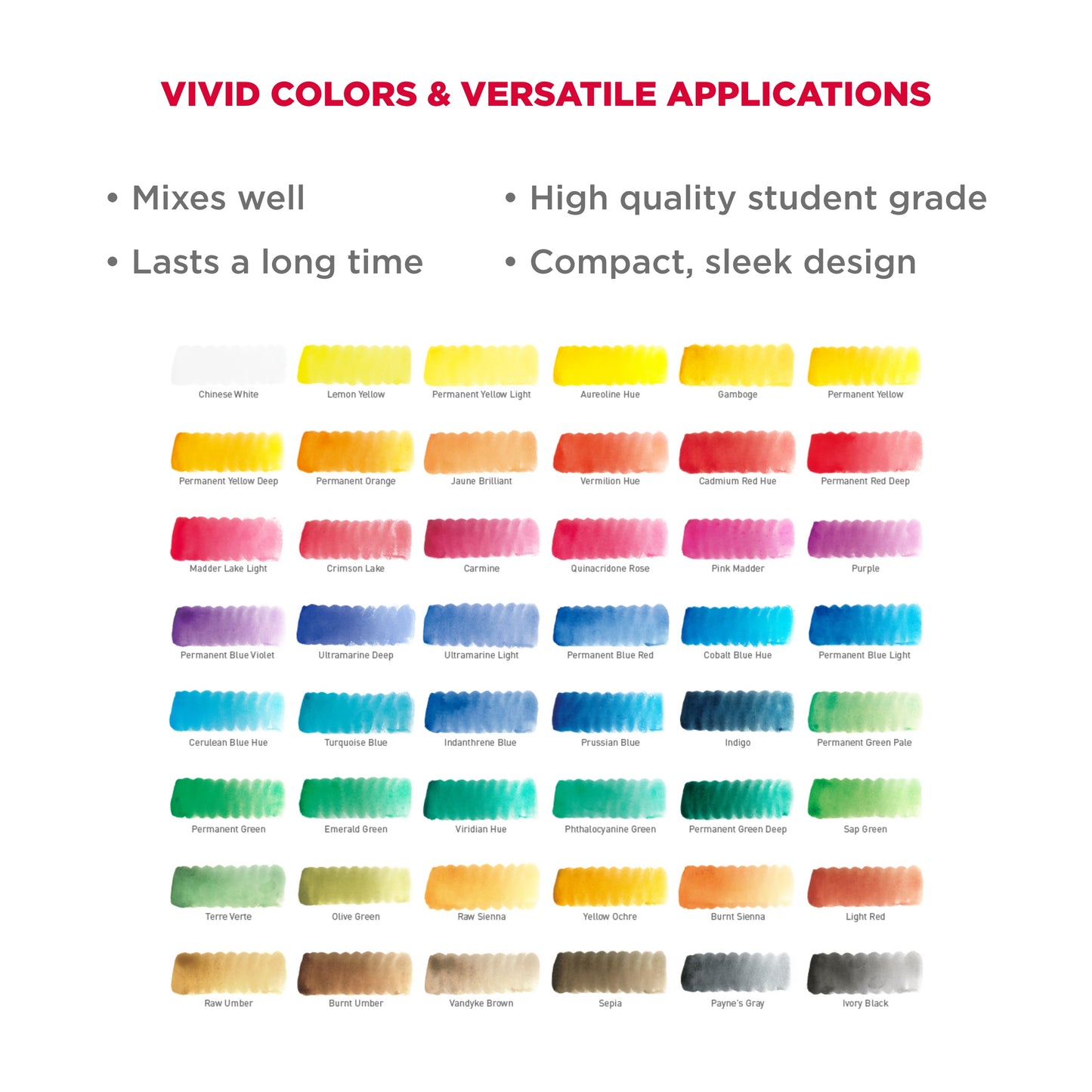 Koi XNCW-48N Watercolor Field, 48 Color Set