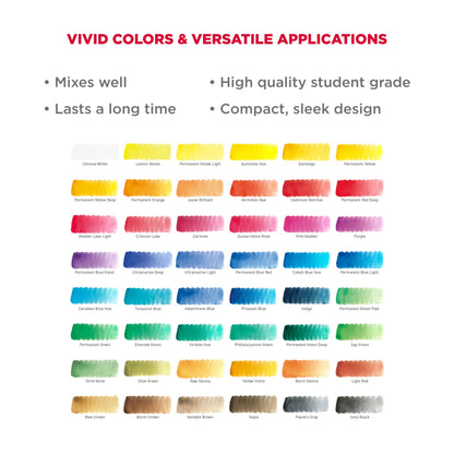 Koi XNCW-48N Watercolor Field, 48 Color Set