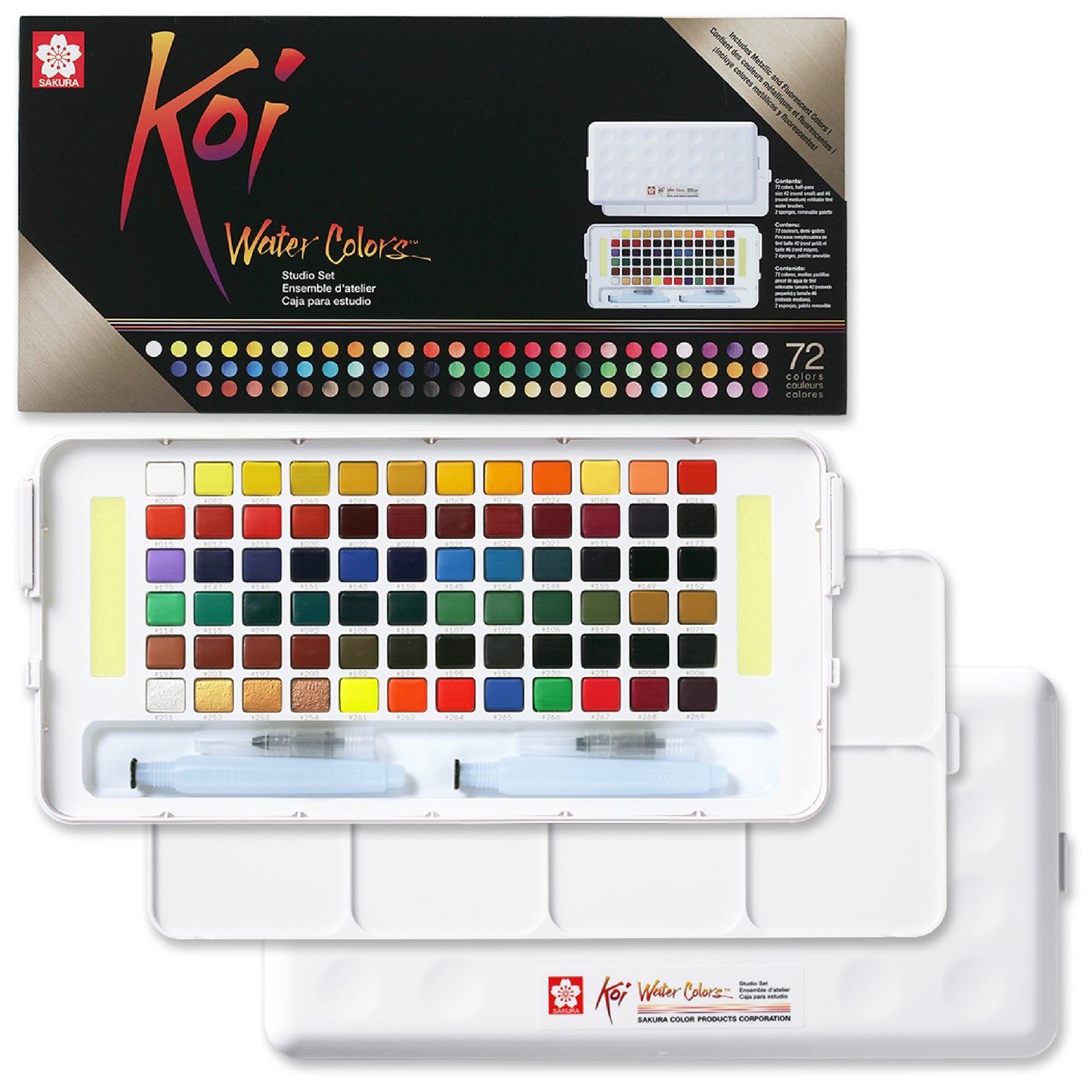 Sakura Studio Set Koi Watercolor Kit, 72 colors, Assorted