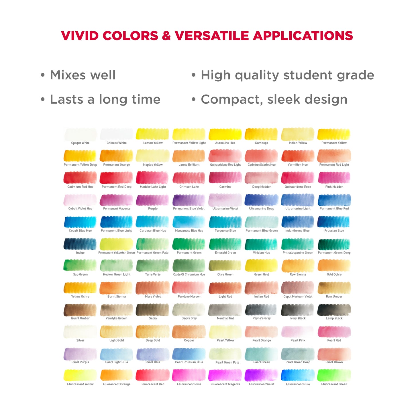 SAKURA Koi Water Studio Watercolors, 3 Piece Set, 96 Colors Count