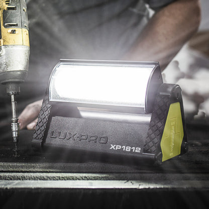 LUXPRO Pro Series 1050 Lumen Directional Pivoting Work Light - Battery Powered Work Light for Up to 35 Hours of Use - Portable Light for Camping, Garage, and More