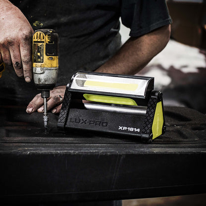 LUXPRO Pro Series 1300 Lumen Directional Pivoting Work Light - Battery Powered Work Light for Up to 40 Hours of Use - Portable Light for Camping, Garage, and More