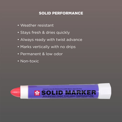 SAKURA - XSC-19 Sakura Solidified Paint Solid Marker, Red (Box of 12)
