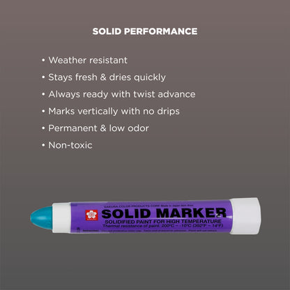 Sakura Solidified Paint Solid Marker, Green (Box of 12),XSC-29