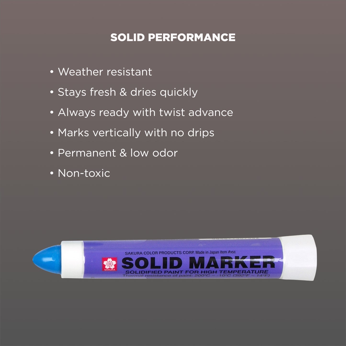 SAKURA - XSC-36 Sakura Solidified Paint Solid Marker, Blue (Box of 12)