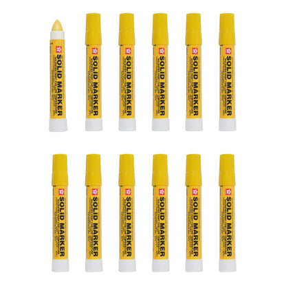 Sakura XSC-T-3 Yellow Solidified Paint Low Temperature Solid Marker, -40 to 212 Degree F, 13 mm Twist-Up Tip (Pack of 12)