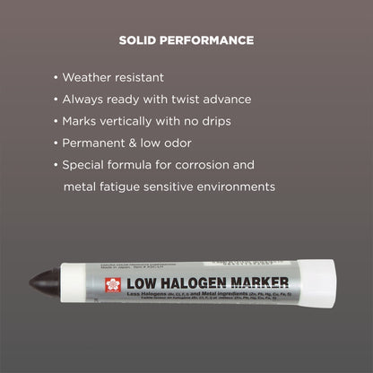 Sakura Solidified Paint Low Halogen Marker, Black (Box of 12)