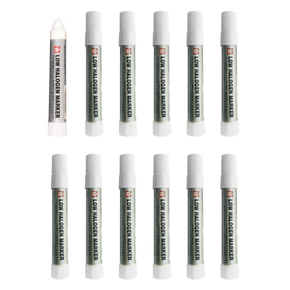 Sakura Solidified Paint Low Halogen Marker, White (Box of 12)