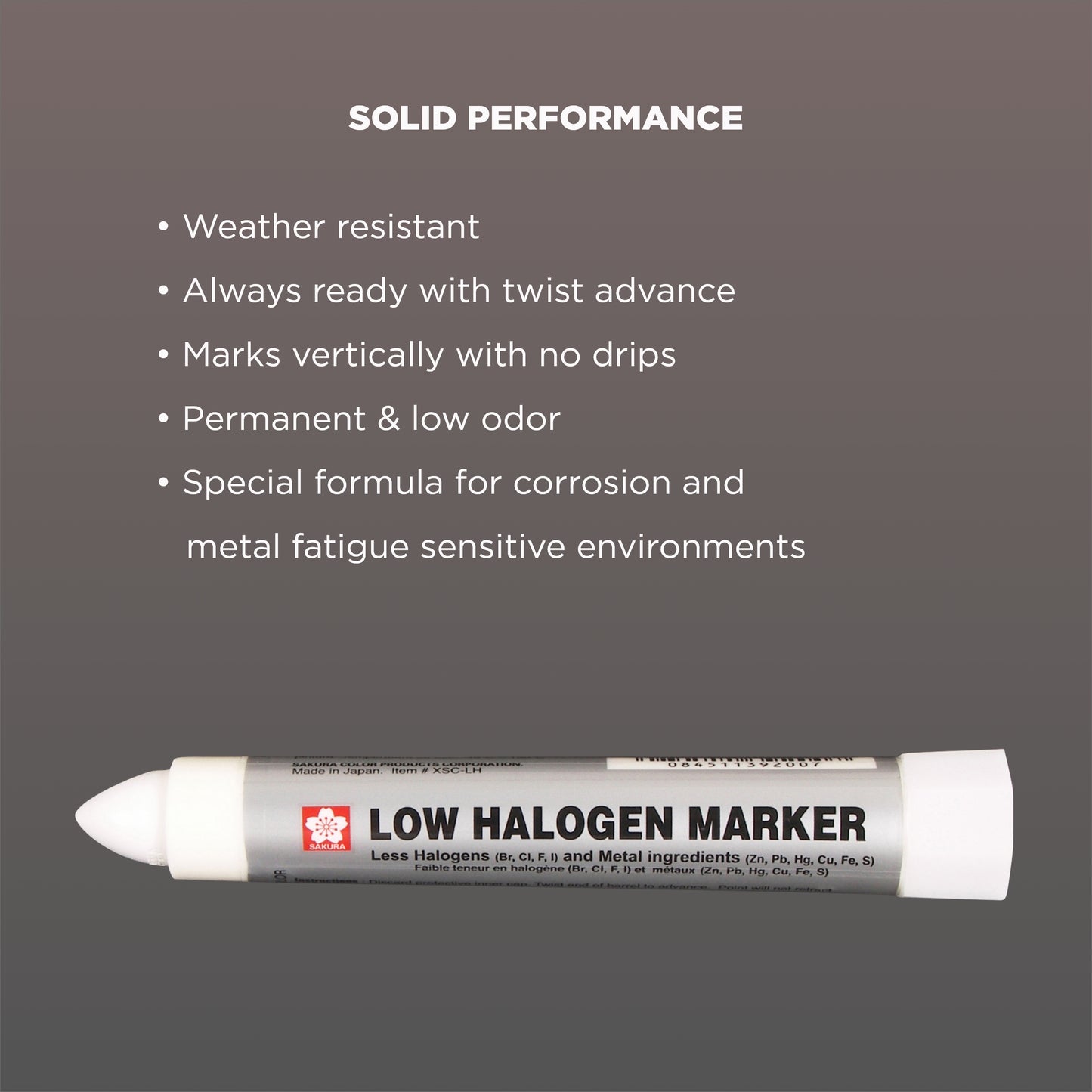 Sakura Solidified Paint Low Halogen Marker, White (Box of 12)