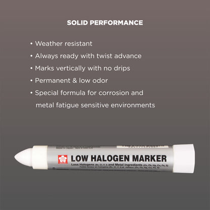 Sakura Solidified Paint Low Halogen Marker, White (Box of 12)