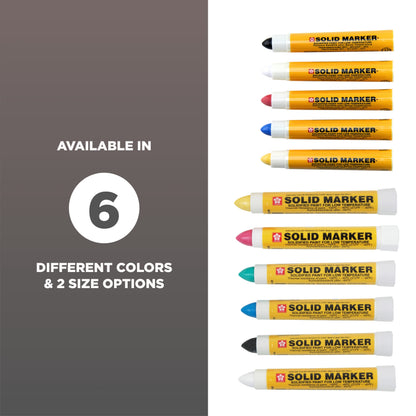 SAKURA Solid Marker, Solidified Paint, Low Temperature, Mini-Barrel Black 12Pack