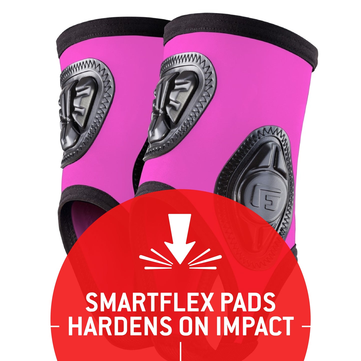 G-Form Youth Pro-X Ankle Guard - Soccer Training Equipment and Bike Accessories - Neon Pink, Youth