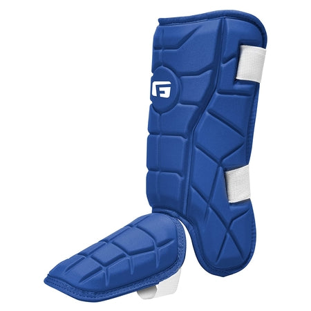 G-Form Elite Batter's Leg Guard - Baseball Leg Guard with Adjustable Straps - LH Hitter, Royal Blue, Youth