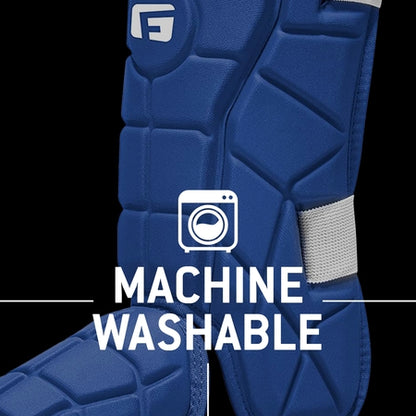 G-Form Elite Batter's Leg Guard - Baseball Leg Guard with Adjustable Straps - LH Hitter, Royal Blue, Youth