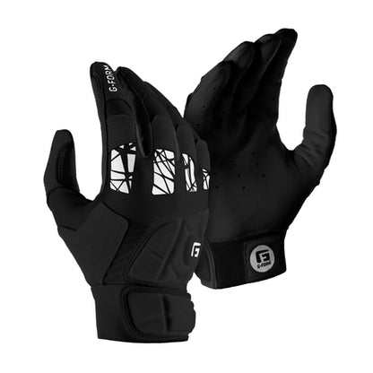 G-Form Youth Pure Contact Baseball Batting Gloves - Leather Baseball Gloves for Athletes - Black, Youth S/M