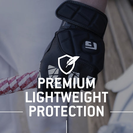 G-Form Youth Pure Contact Baseball Batting Gloves - Leather Baseball Gloves for Athletes - White, Youth L/XL