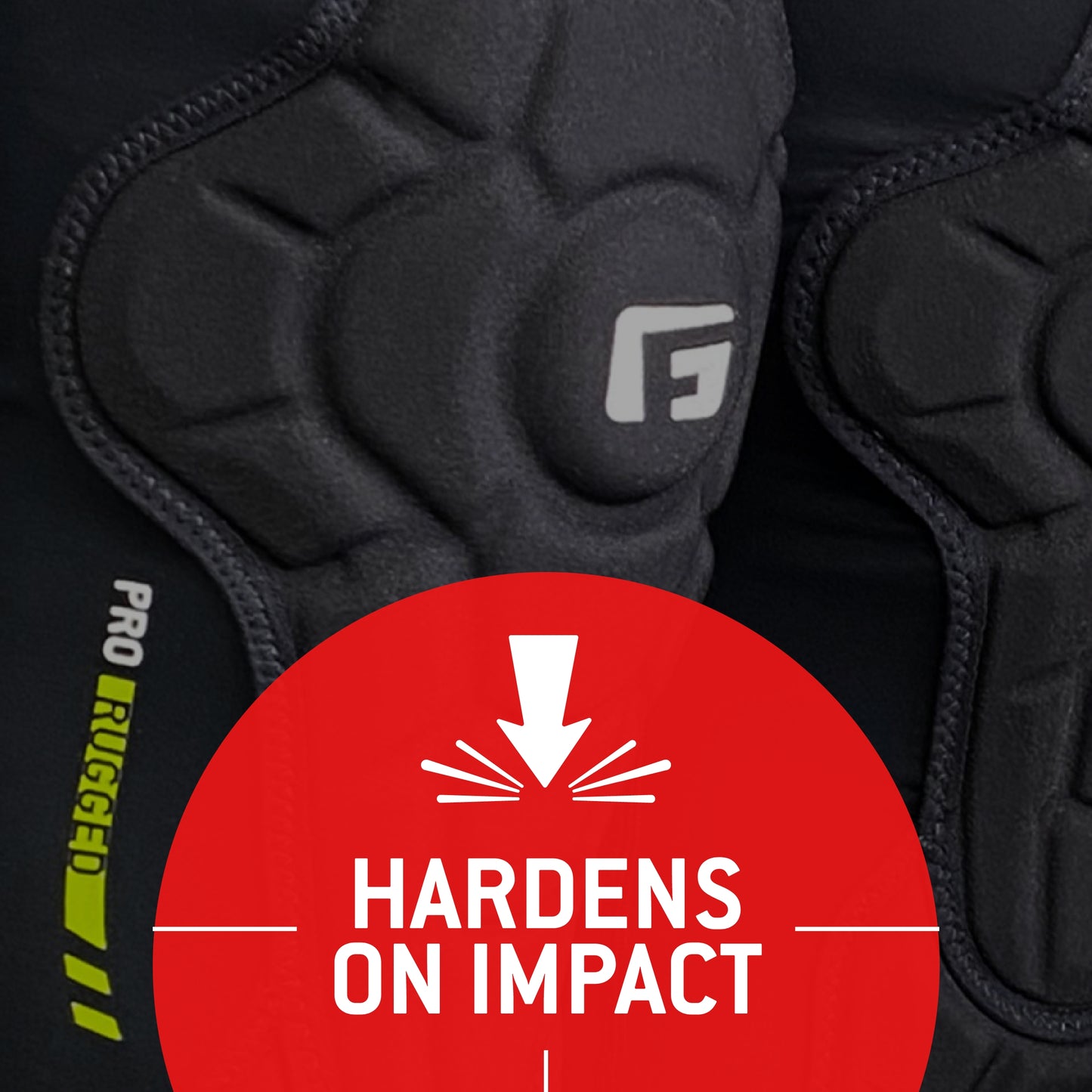 G-Form Pro Rugged 2 Extended Knee Guards, Black, Youth L/XL